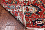 Red Persian Fine Serapi Handmade Wool Rug - 3' 11" X 6' 0"