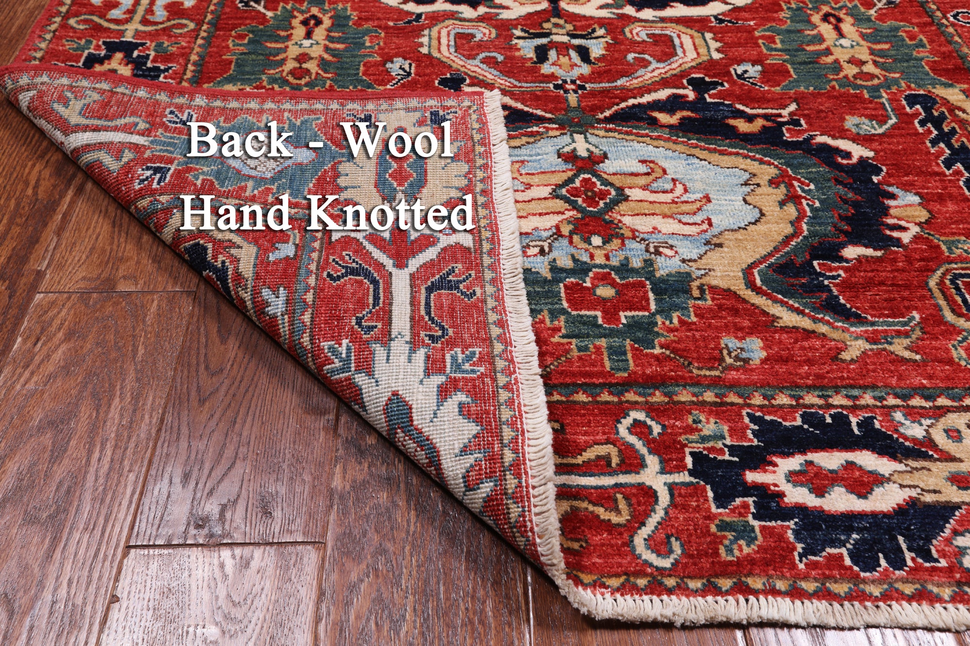 Red Persian Fine Serapi Handmade Wool Rug - 3' 11" X 6' 0"