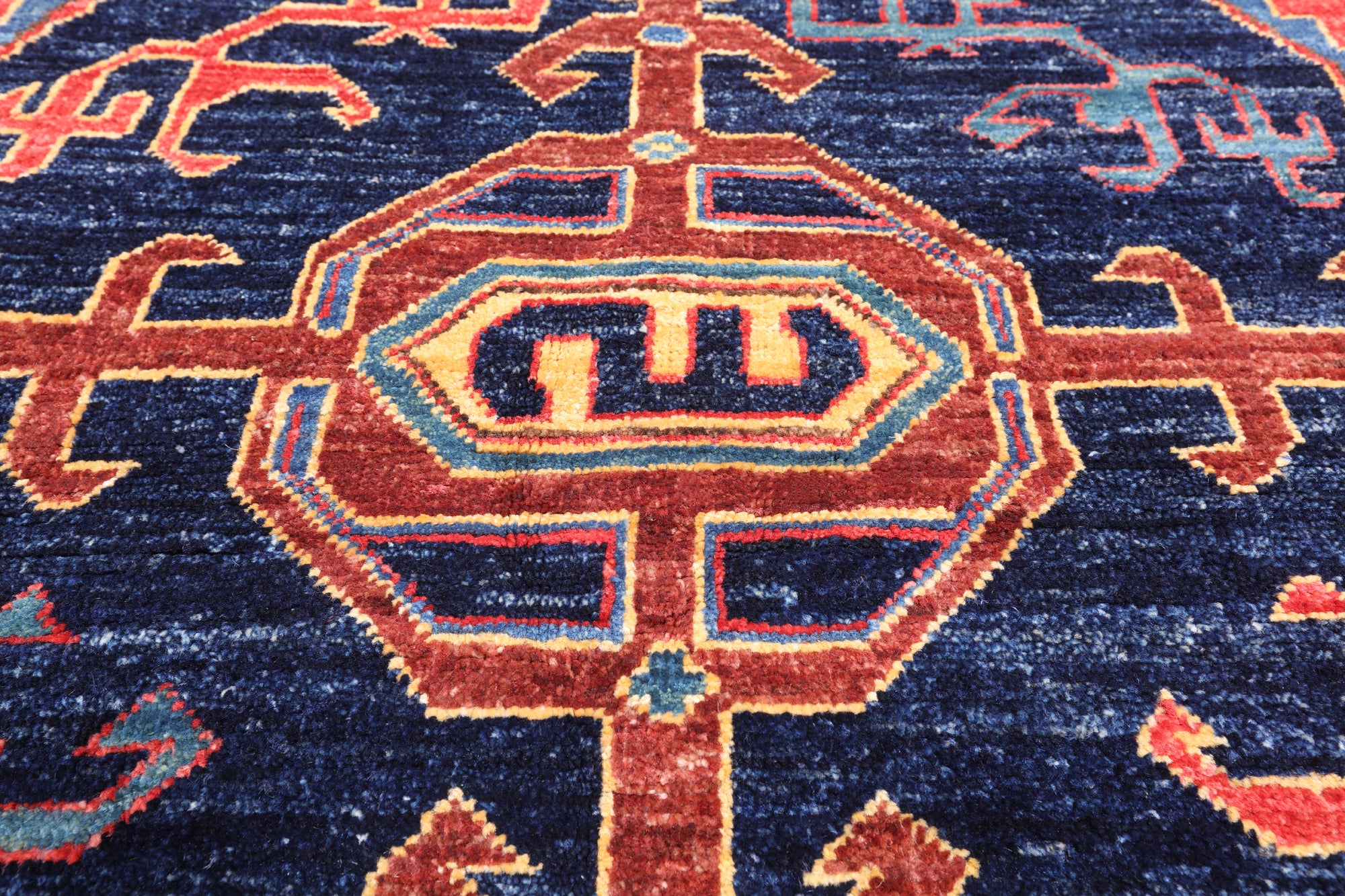 Red Persian Fine Serapi Hand Knotted Wool Rug - 3' 10" X 5' 8"