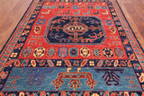 Red Persian Fine Serapi Hand Knotted Wool Rug - 3' 10" X 5' 8"