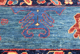 Red Persian Fine Serapi Hand Knotted Wool Rug - 3' 10" X 5' 8"