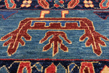 Red Persian Fine Serapi Hand Knotted Wool Rug - 3' 10" X 5' 8"