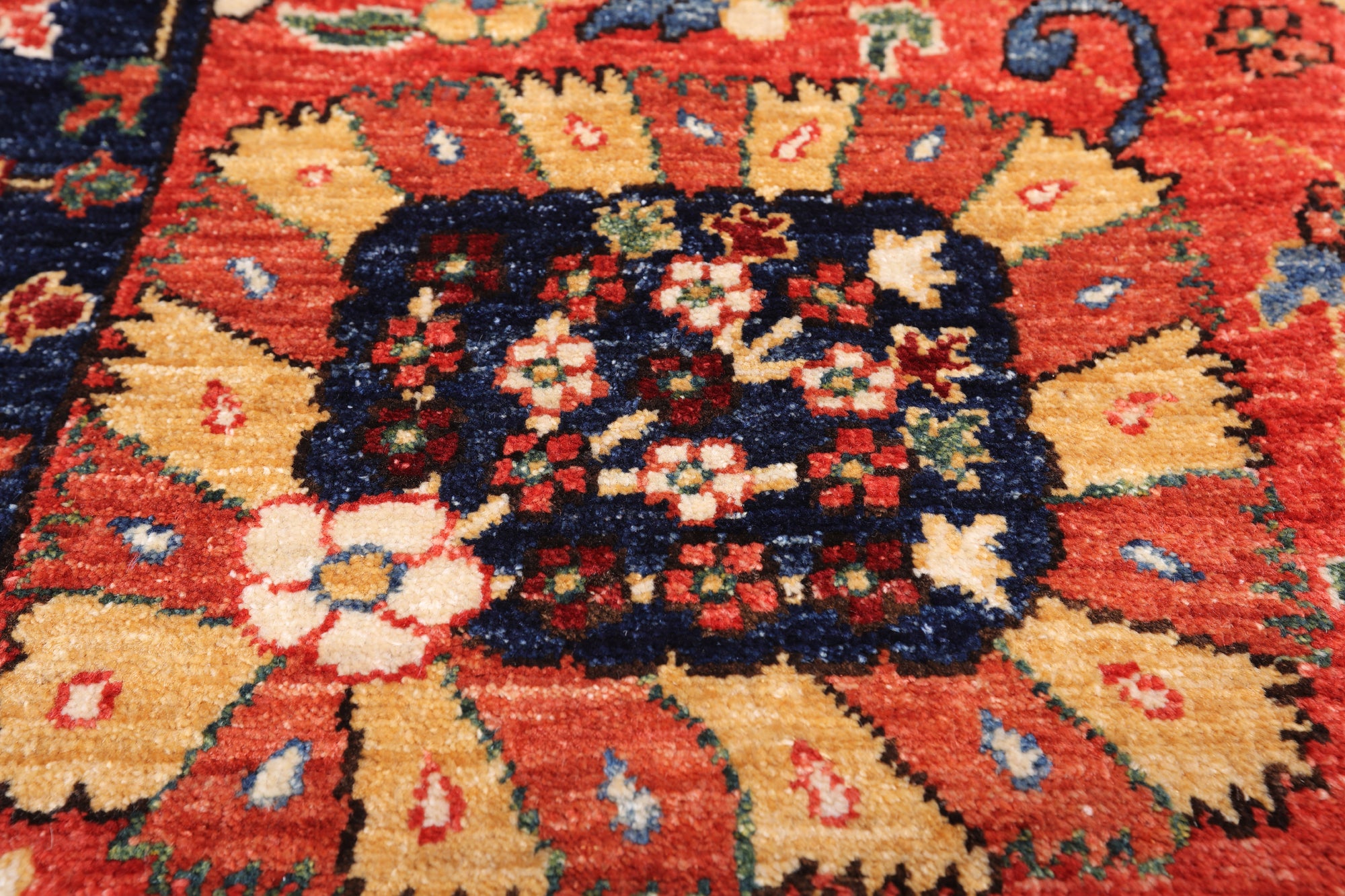 Red Persian Fine Serapi Handmade Wool Rug - 9' 2" X 11' 8"