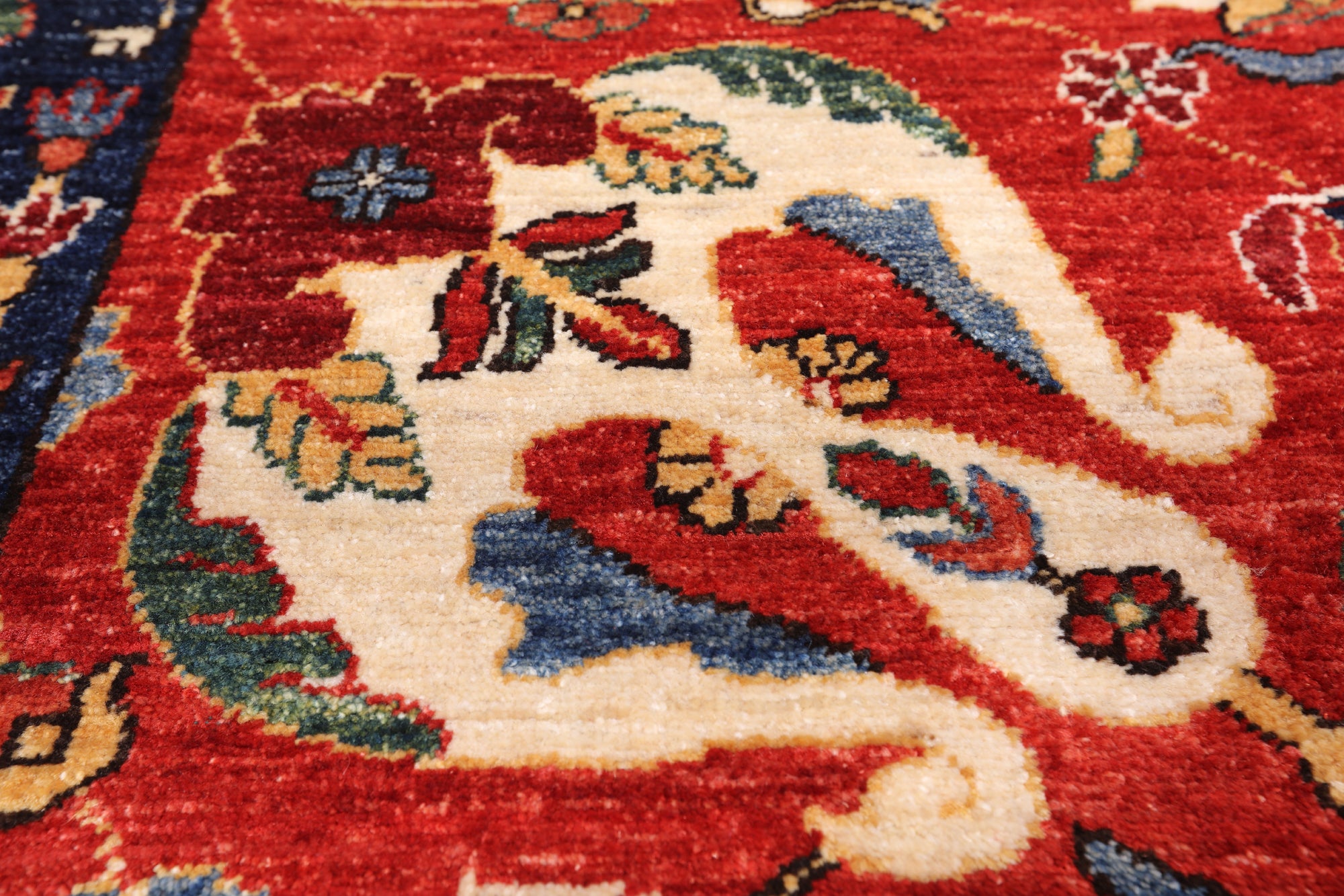 Red Persian Fine Serapi Handmade Wool Rug - 9' 2" X 11' 8"