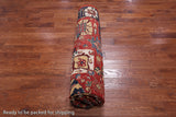 Red Persian Fine Serapi Handmade Wool Rug - 9' 2" X 11' 8"