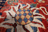 Red Persian Fine Serapi Handmade Wool Rug - 9' 2" X 11' 8"