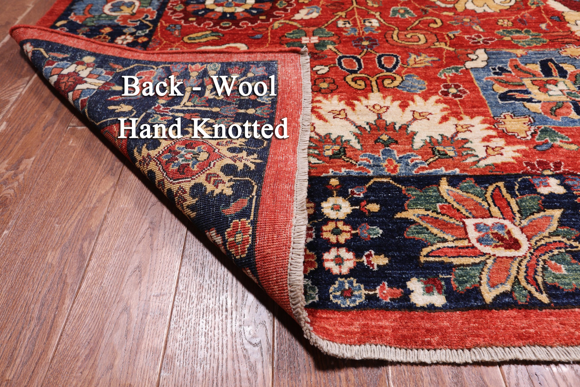 Red Persian Fine Serapi Handmade Wool Rug - 9' 2" X 11' 8"