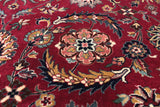 Wine/Navy Persian Fine Tabriz Hand-Knotted Wool Rug - 12' 3" X 14' 10"