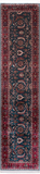 Emerald Green Persian Fine Tabriz Handmade Wool Runner Rug - 2' 6" X 10' 9"