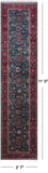 Emerald Green Persian Fine Tabriz Hand-Knotted Wool Runner Rug - 2' 7" X 11' 0"