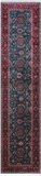 Emerald Green Persian Fine Tabriz Hand-Knotted Wool Runner Rug - 2' 7" X 11' 0"