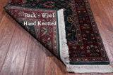 Emerald Green Persian Fine Tabriz Hand-Knotted Wool Runner Rug - 2' 7" X 11' 0"