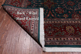 Emerald Green Persian Fine Tabriz Hand Knotted Wool Rug - 9' 4" X 12' 2"
