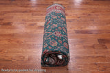 Emerald Green Persian Fine Tabriz Hand Knotted Wool Rug - 9' 4" X 12' 2"