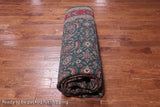Emerald Green Persian Fine Tabriz Handmade Wool Rug - 8' 11" X 11' 11"