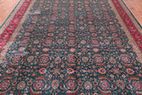 Emerald Green Persian Fine Tabriz Handmade Wool Rug - 8' 11" X 11' 11"