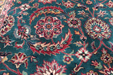 Emerald Green Persian Fine Tabriz Handmade Wool Rug - 8' 11" X 11' 11"