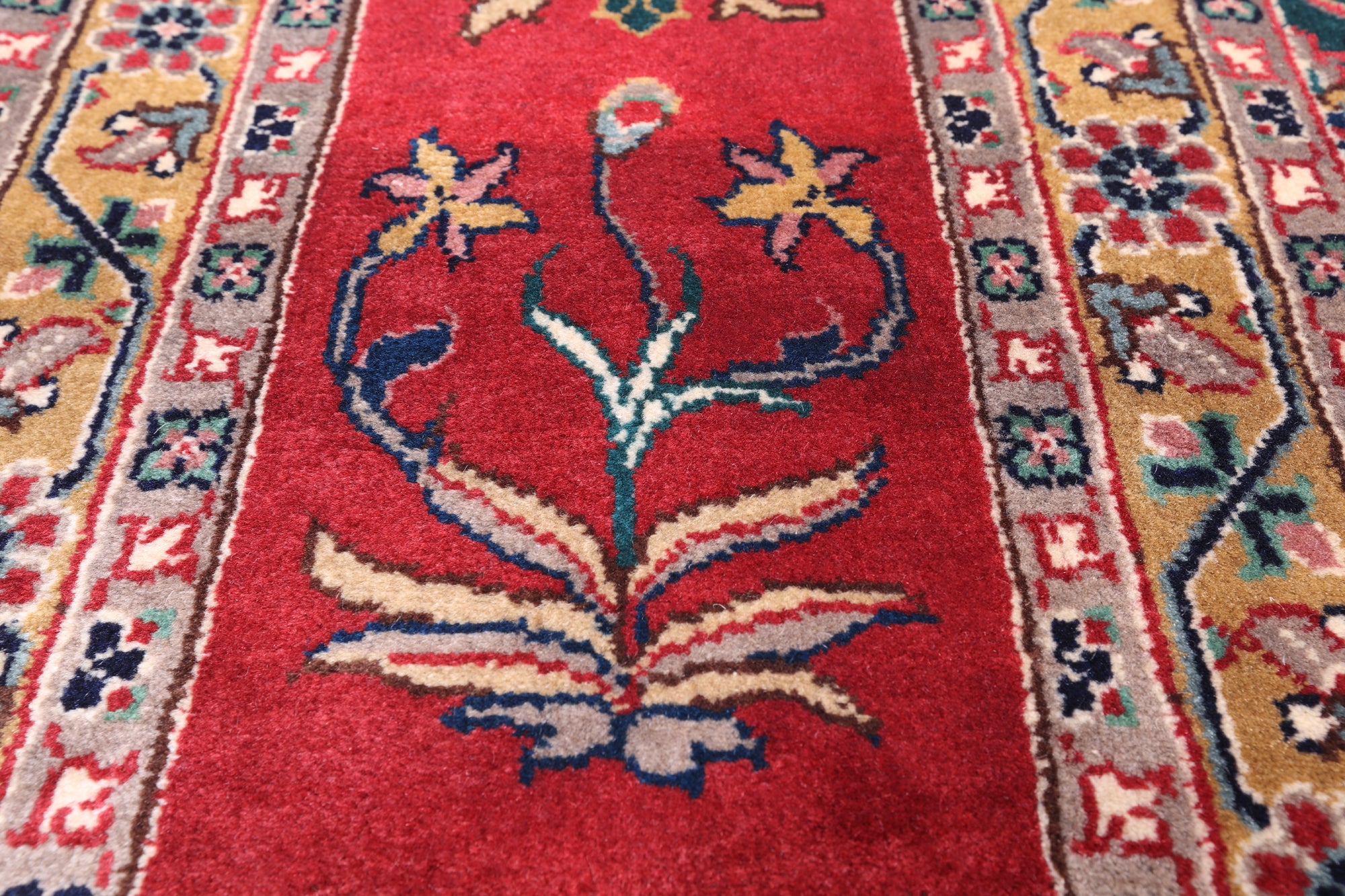 Emerald Green Persian Fine Tabriz Handmade Wool Rug - 9' 1" X 12' 2"