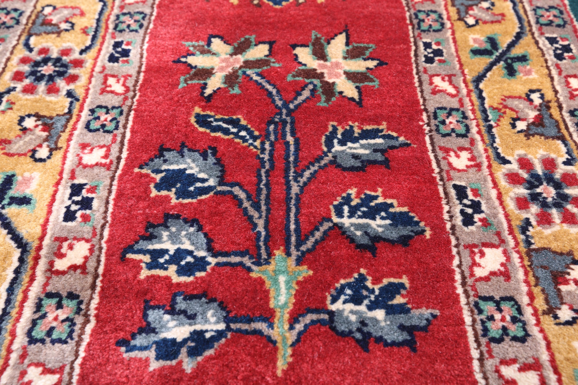 Emerald Green Persian Fine Tabriz Handmade Wool Rug - 9' 1" X 12' 2"