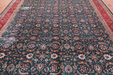 Emerald Green Persian Fine Tabriz Handmade Wool Rug - 9' 1" X 12' 2"