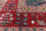 Emerald Green Persian Fine Tabriz Handmade Wool Rug - 9' 1" X 12' 2"