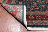 Emerald Green Persian Fine Tabriz Handmade Wool Rug - 9' 1" X 12' 2"