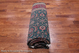 Emerald Green Persian Fine Tabriz Hand-Knotted Wool Rug - 7' 11" X 9' 9"