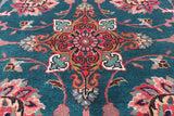 Emerald Green Persian Fine Tabriz Handmade Wool Runner Rug - 2' 6" X 19' 9"