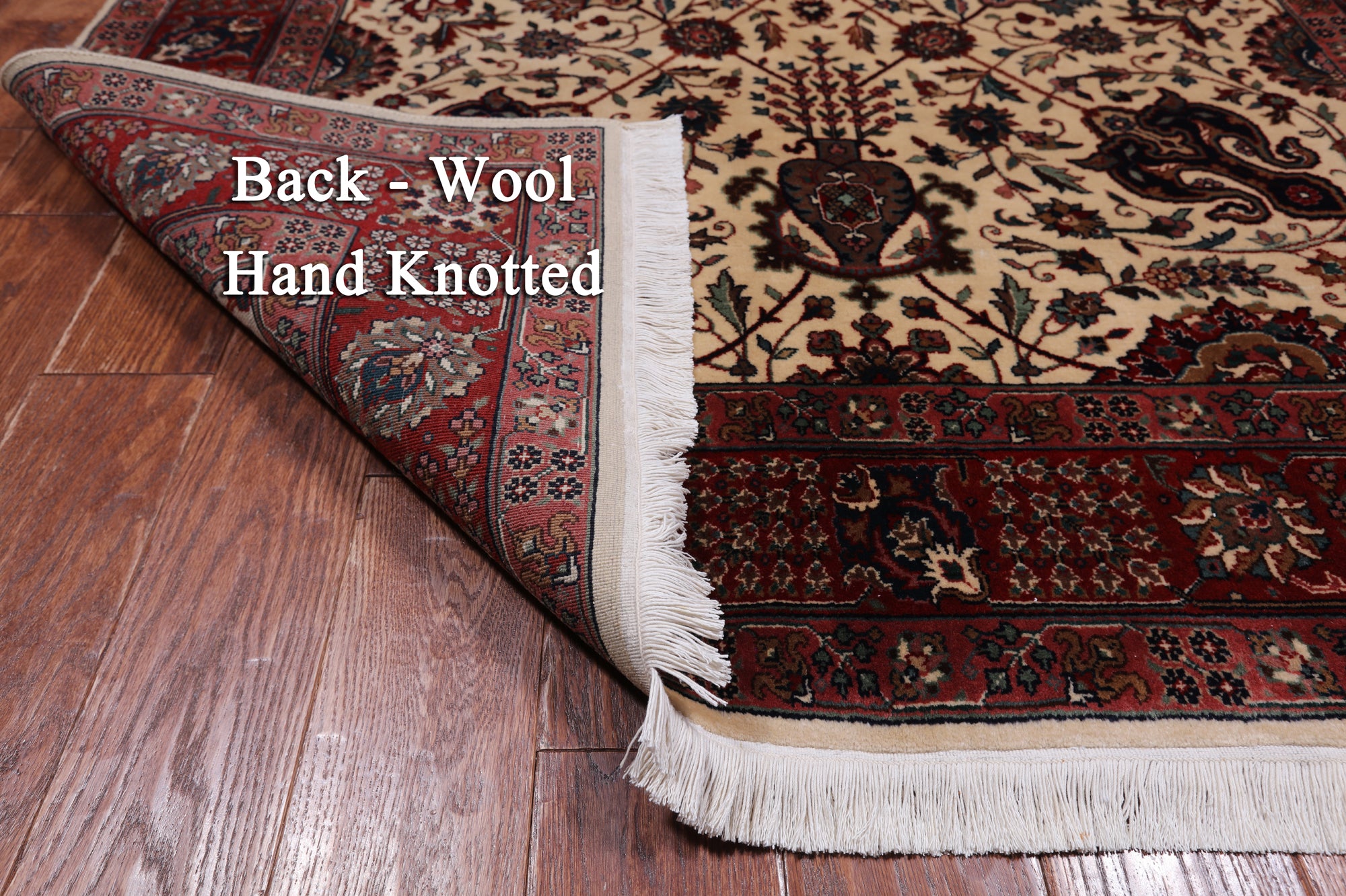 Beige Persian Fine Tabriz Handmade Wool Rug - 4' 11" X 6' 10"