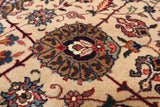 Khaki Persian Fine Tabriz Handmade Wool Runner Rug - 4' 2" X 9' 10"