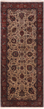 Khaki Persian Fine Tabriz Handmade Wool Runner Rug - 4' 2" X 9' 10"