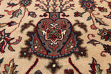 Khaki Persian Fine Tabriz Handmade Wool Runner Rug - 4' 2" X 9' 10"