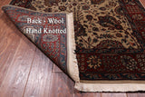 Khaki Persian Fine Tabriz Handmade Wool Runner Rug - 4' 2" X 9' 10"