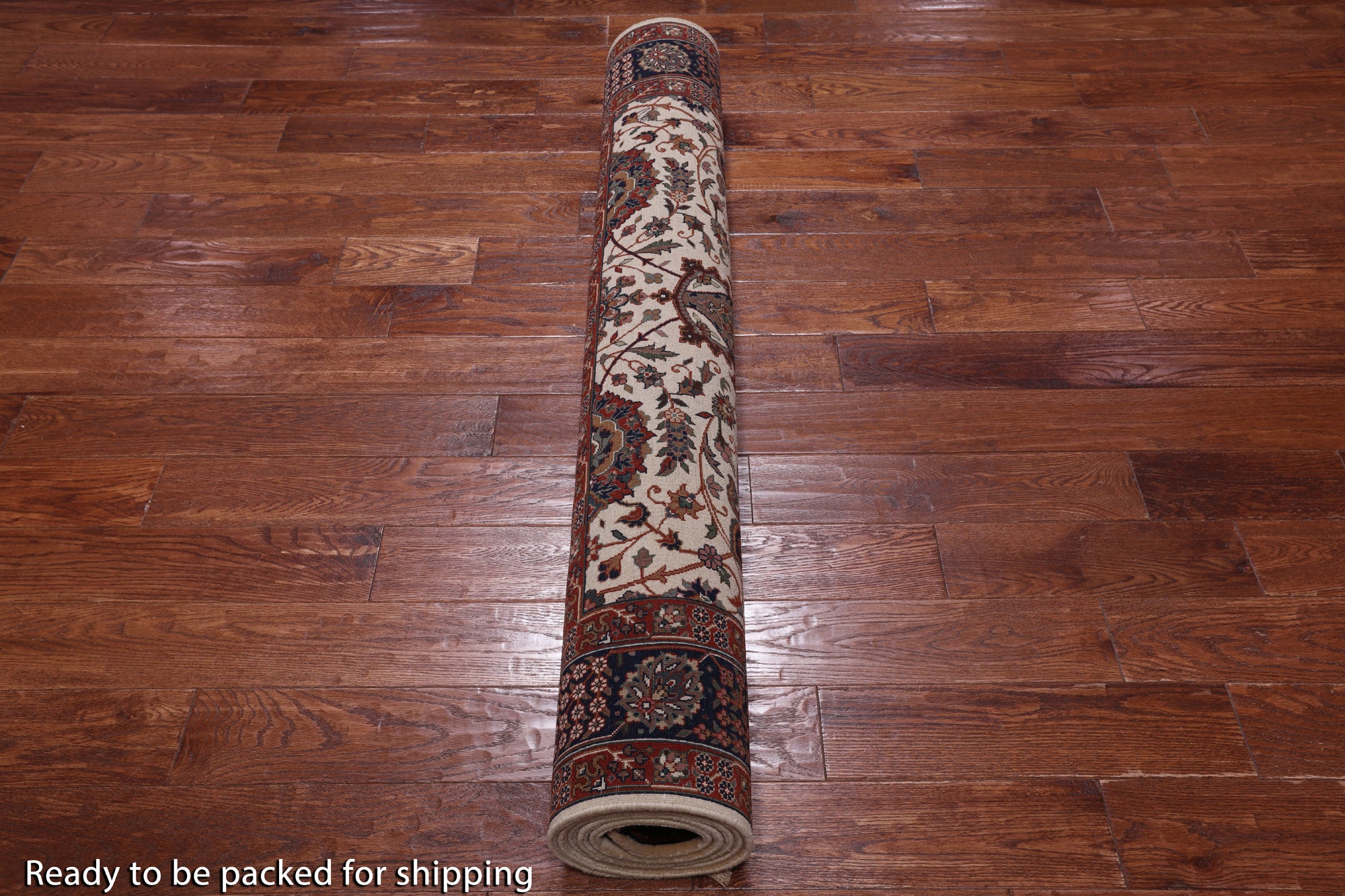 Beige Persian Fine Tabriz Hand Knotted Wool Rug - 5' 1" X 8' 5"