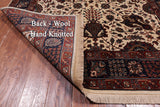 Beige Persian Fine Tabriz Hand Knotted Wool Rug - 5' 1" X 8' 5"