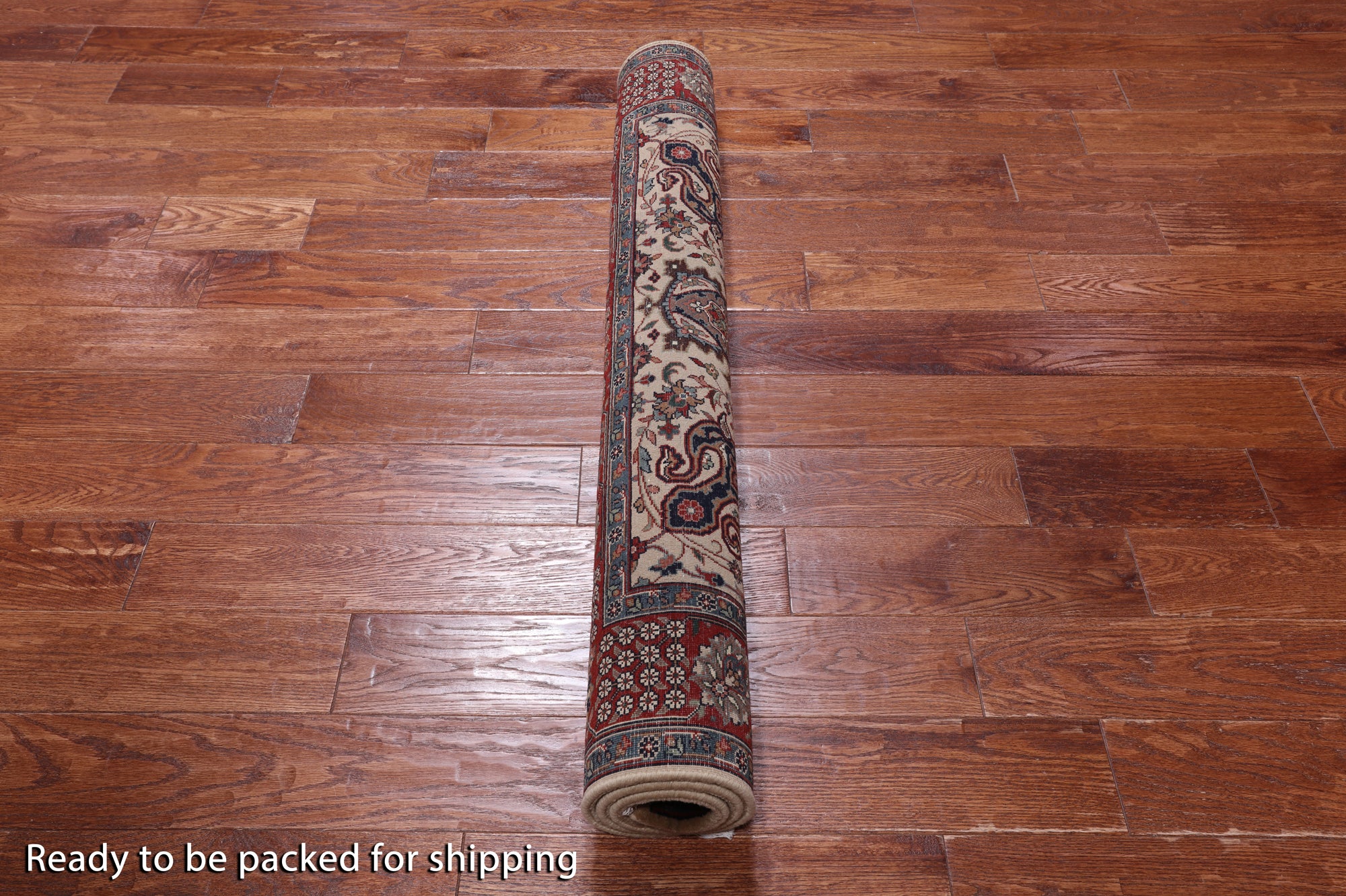 Khaki Square Persian Fine Tabriz Hand-Knotted Wool Rug - 4' 0" X 4' 1"