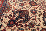Khaki Square Persian Fine Tabriz Hand-Knotted Wool Rug - 4' 0" X 4' 1"