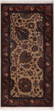 Khaki Persian Fine Tabriz Hand-Knotted Wool Rug - 2' 1" X 4' 1"
