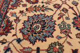 Khaki Persian Fine Tabriz Handmade Wool Runner Rug - 3' 8" X 11' 10"