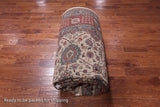 Khaki Persian Fine Tabriz Hand-Knotted Wool Rug - 10' 3" X 14' 2"