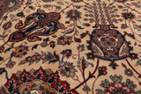 Khaki Persian Fine Tabriz Hand-Knotted Wool Rug - 10' 3" X 14' 2"