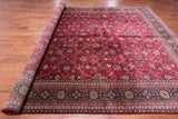Wine/Navy Persian Fine Tabriz Handmade Wool Rug - 10' 1" X 14' 0"