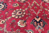 Wine/Navy Persian Fine Tabriz Handmade Wool Rug - 10' 1" X 14' 0"