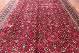 Wine/Navy Persian Fine Tabriz Handmade Wool Rug - 10' 1" X 14' 0"