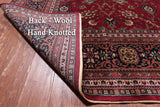 Wine/Navy Persian Fine Tabriz Handmade Wool Rug - 10' 1" X 14' 0"
