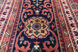 Wine/Navy Persian Fine Tabriz Hand Knotted Wool Rug - 10' 2" X 13' 10"