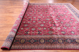 Wine/Navy Persian Fine Tabriz Hand Knotted Wool Rug - 10' 2" X 13' 10"