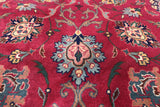 Wine/Navy Persian Fine Tabriz Hand Knotted Wool Rug - 10' 2" X 13' 10"