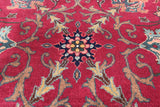 Wine/Navy Persian Fine Tabriz Hand Knotted Wool Rug - 10' 2" X 13' 10"