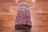 Wine/Navy Persian Fine Tabriz Hand Knotted Wool Rug - 10' 2" X 13' 10"